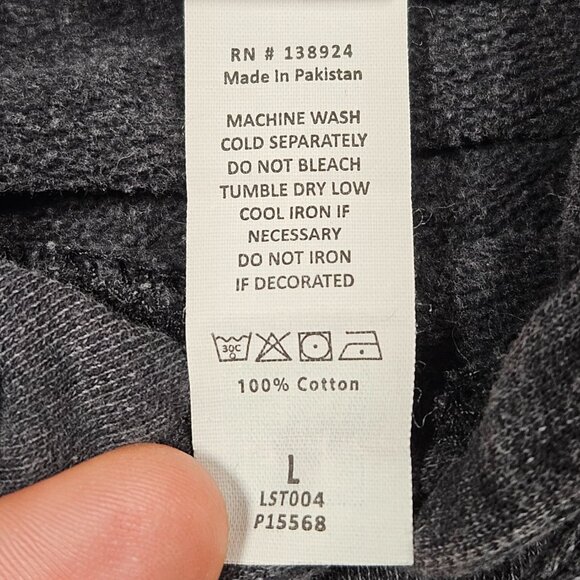 TikTok Creator Gray Acid Wash Pullover Hoodie Lane Seven Adult Large Cotton - Picture 8 of 11